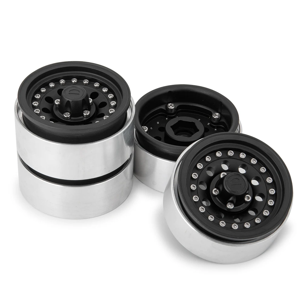 AXSPEED Metal Alloy 1.9 inch Beadlock Wheel Rims Hub For 1/10 RC Crawler Car SCX10 SCX10II 90046 TRX4 D90 D110 CC01