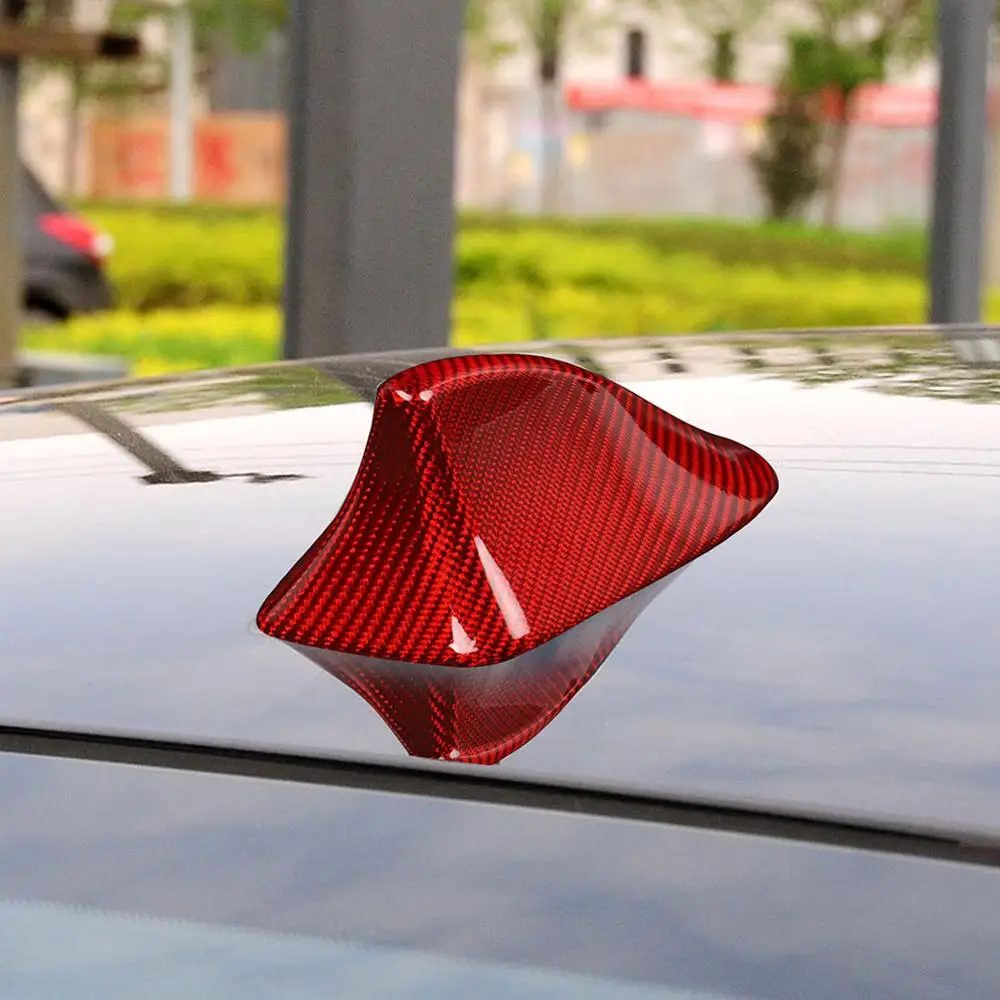 Real Carbon Fiber Shark Fin Antenna Toppers Cover Trim for BMW 5 Series F10 F11 F18 2011-16 M5 2012-14 7 Series F01 F02 2009-14