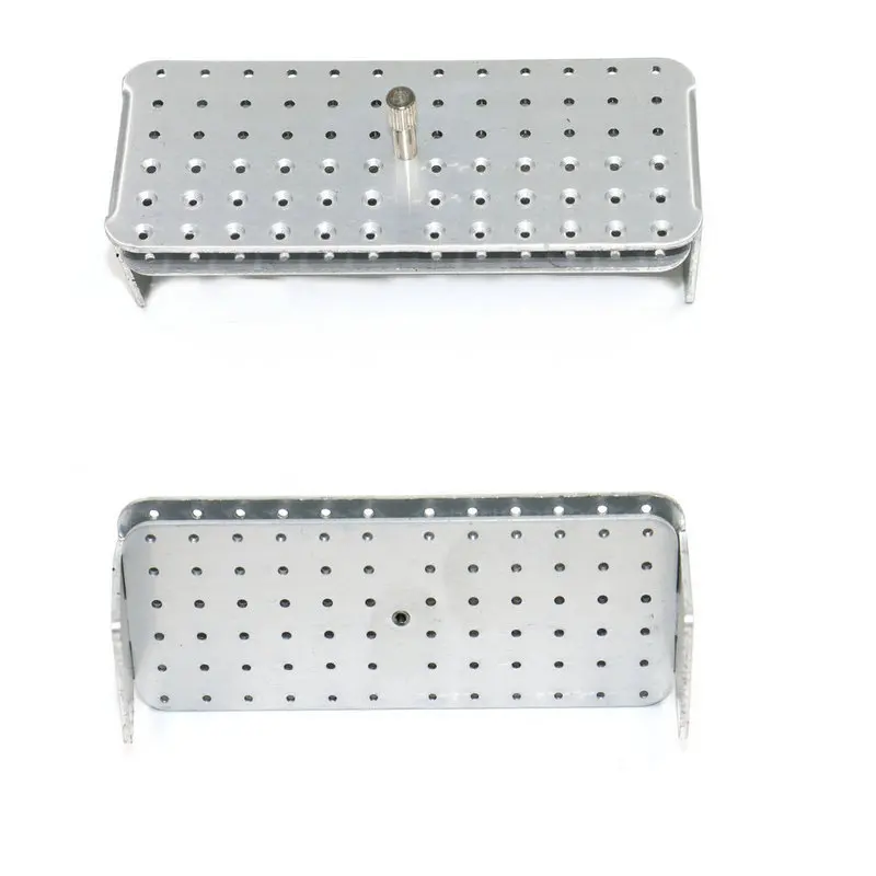 1Pcs Dental Disinfection Box 72 Holes Full Hole Endo Box Dental Diamond Bur Holder Autoclave Sterilizer Case Burs