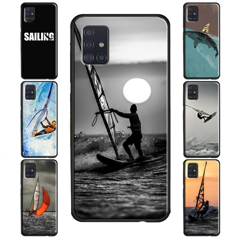 Extreme Sports Windsurf Sailing Case For Samsung Galaxy S20 FE S22 S21 Ultra S8 S9 S10 Note 10 Plus S10e Note 20 Ultra