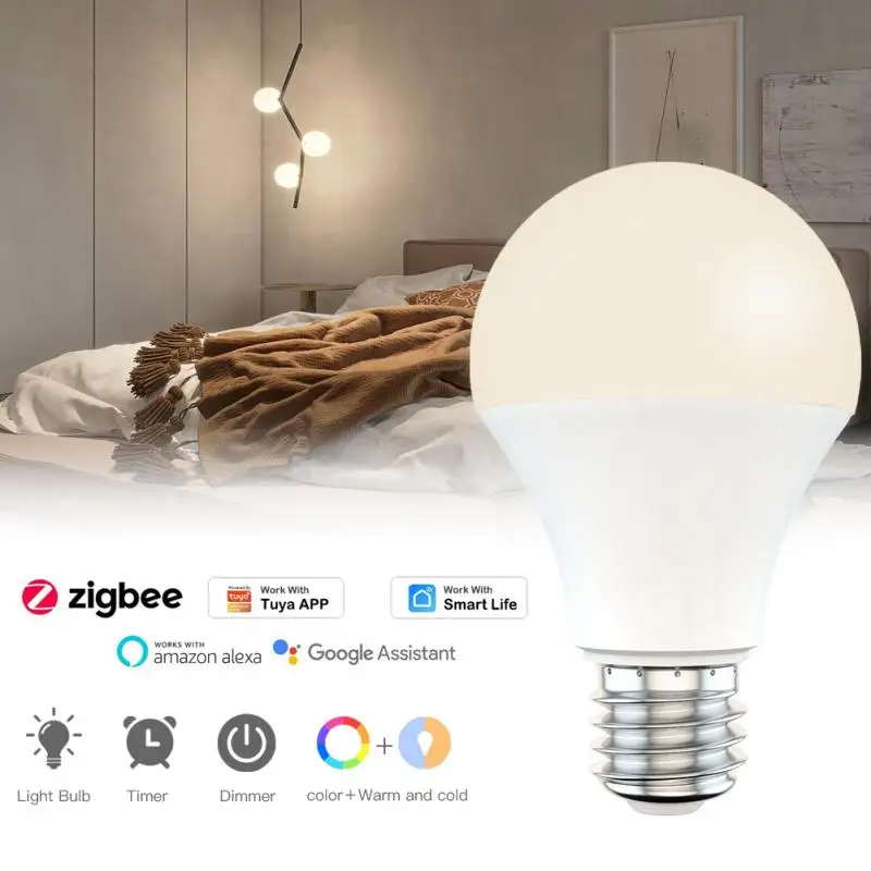 ZigBee 3.0 Tuya Smart Led Lamp Bulb Light Smart Home 9W E27 240V 110V RGB+W+C With Smart Life Smartthings Alexa Google Home