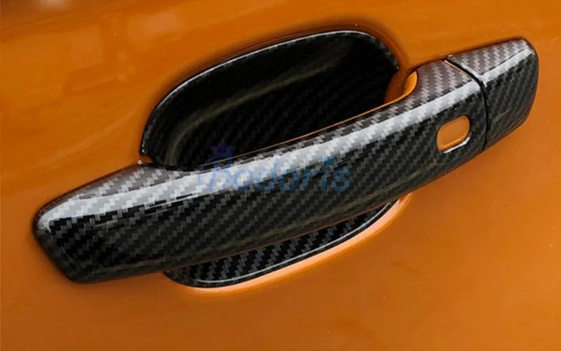 

For Audi Q5 2009-2015 Carbon Fiber Color Door Handle Cover Bowl Grab Protector Trim Auto Accessories