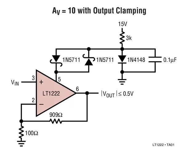 LT1222CS8 LT1222IS8 LT1222 - 500MHz, 3nV/Hz, AV  10 Operational Amplifier