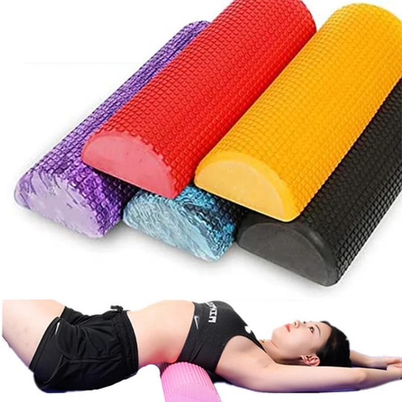 High-Density EVA Foam Roller 30/45CM Fitness Yoga Balance Pad Deep Tissue Massager Myofascial Release Physical Therapy Equipment