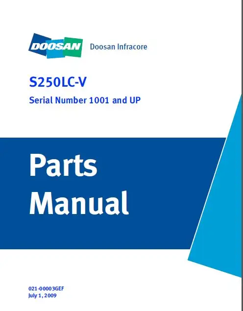 Daios Doosan 2018 Parts Catalogs for All Doosan Production PDF