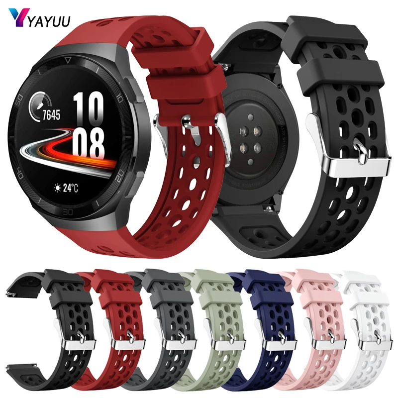 YAYUU Sport Soft Silicone WristBand For Huawei Watch GT2e Watch Strap Replacement GT 2e Watch Band Original 22mm Bracelet Belt