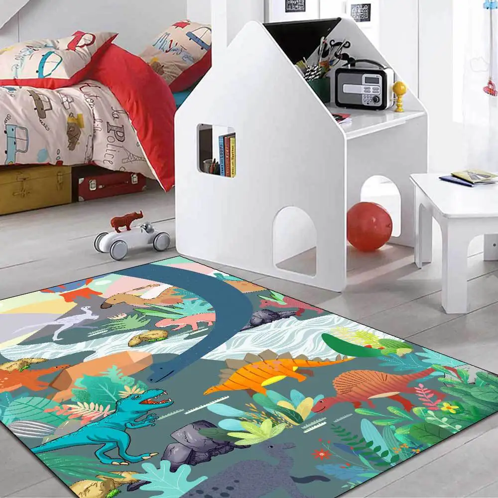 

Cartoon Child Dinosaur 3D Print Carpets For Living Room Bedroom Area Rugs Kids Room play Crawl Floor Mat Custom Baby Game carpet