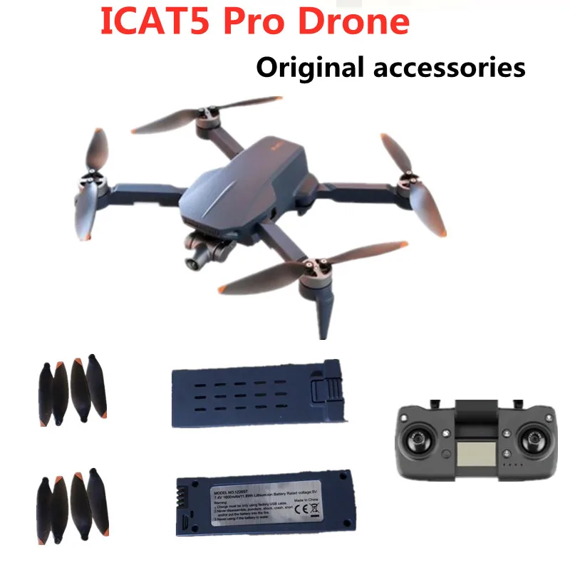 

ICAT 5 Pro Drone Drone Original Accessories 7.4V 1600mAh Battery Propeller Blade Drone Arm USB Cable Quadcopter Spare Part