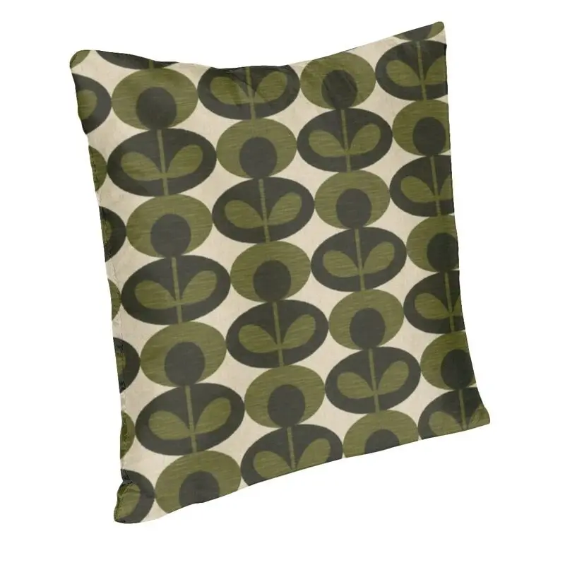 Vibrant Orla Kiely Multi Stem Square Pillow Case Decoration 3D Print Flowers Mid Century Modern Cushion Cover For Sofa