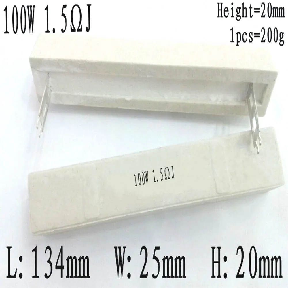 2PCS 100W Keramik Zement Widerstand 0,1R 0,5R 1R 1,5R 2R 2,5R 3R 3,3R 4R 5R 6R 8R 10R 15R 20R 25R 50R 100R 150R 200R 300R 500R 1K – Detail 11