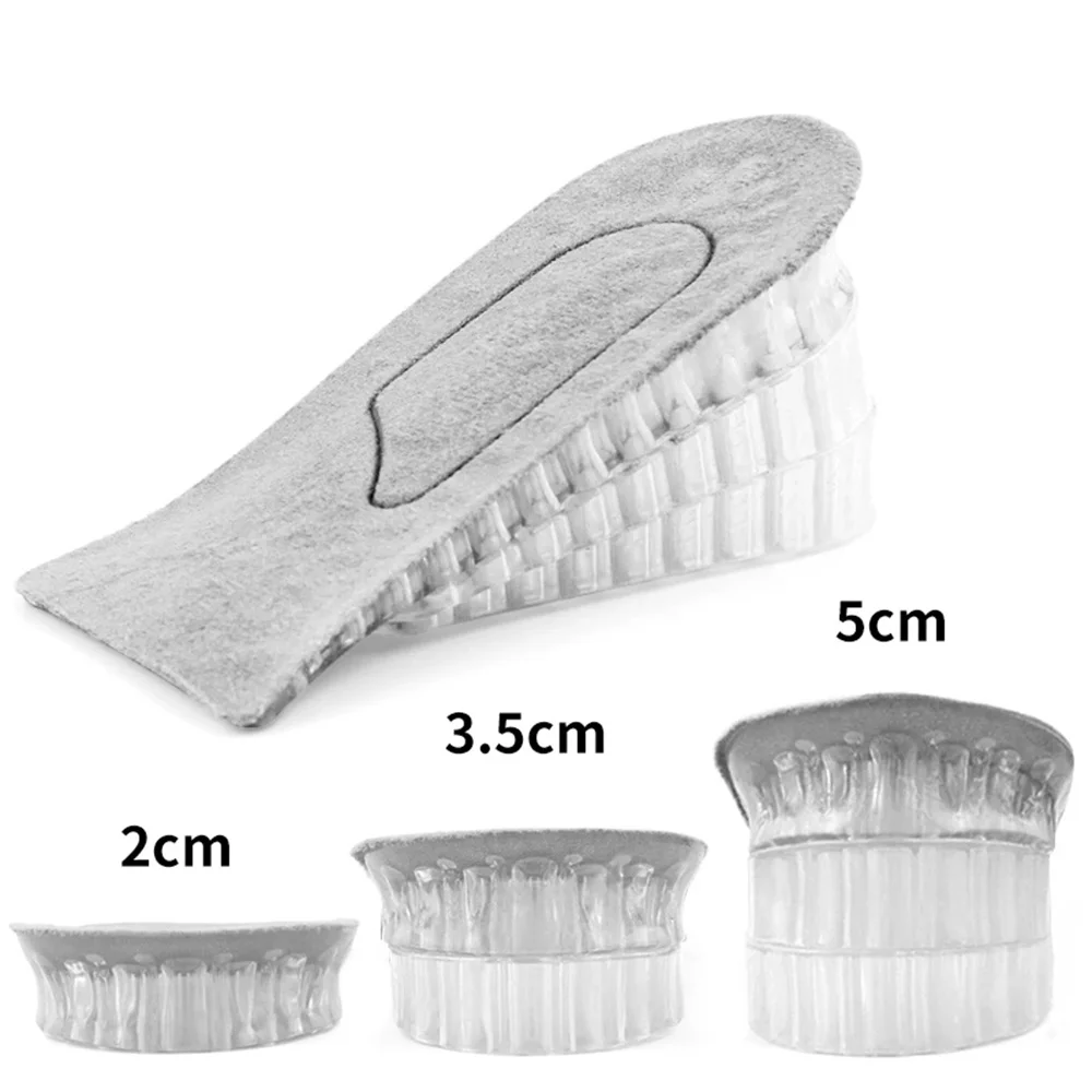 1 Pair  2-5cm Shoe Insoles Breathable Half Insole Unisex Lightness Pad Cushion Heighten Increase Insert Sports Shoes Heel