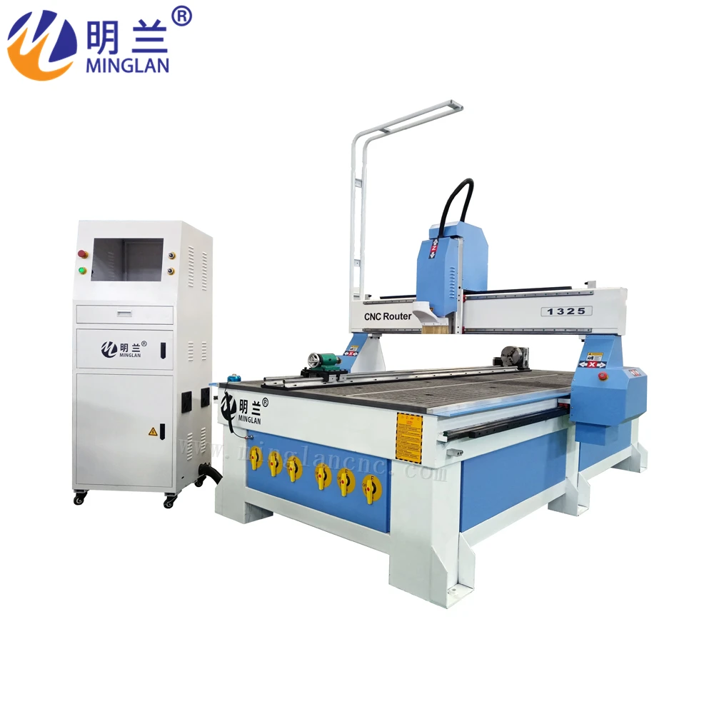 

1300*2500*300mm 1325 4 Axis CNC Router Machine with 200mm Rotary