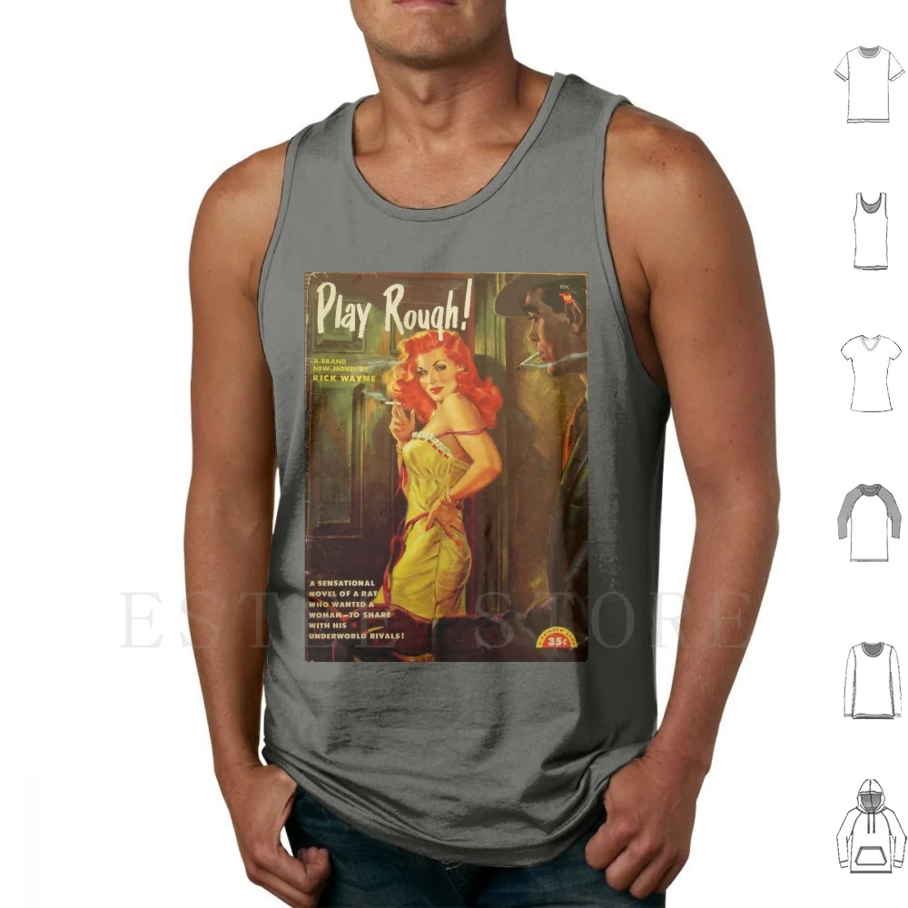Pulp Cover 5 Tank Tops Vest Sexy Babe Dame Breast Boobs Girls Lady Busty Smoking