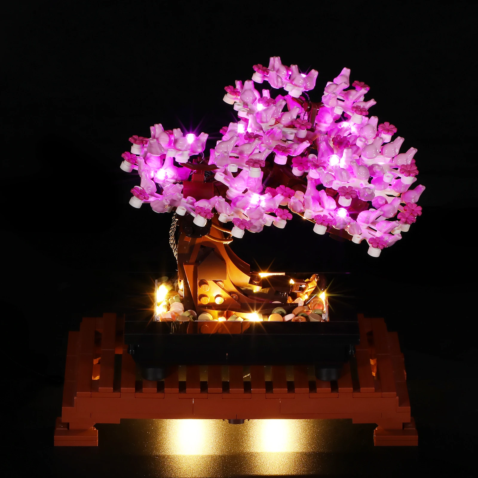 BriksMax LED Light Kit for 10281 Bonsai Tree （Pink View）