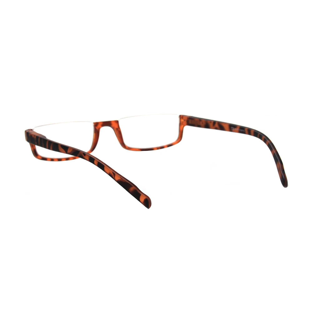 CLASAGA 2 Pack Reading Glasses Spring Hinge Half Frame Men and Women HD Presbyopia Magnifier Eyeglasses Decarative Eyewear 0~600