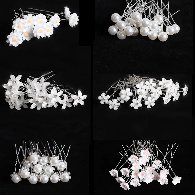 20Pcs Women U-shaped Pin Barrette Clip Hairpins Simulated Pearl Bridal Tiara Hair Accessories Wedding Hairstyle Design Tools HOT