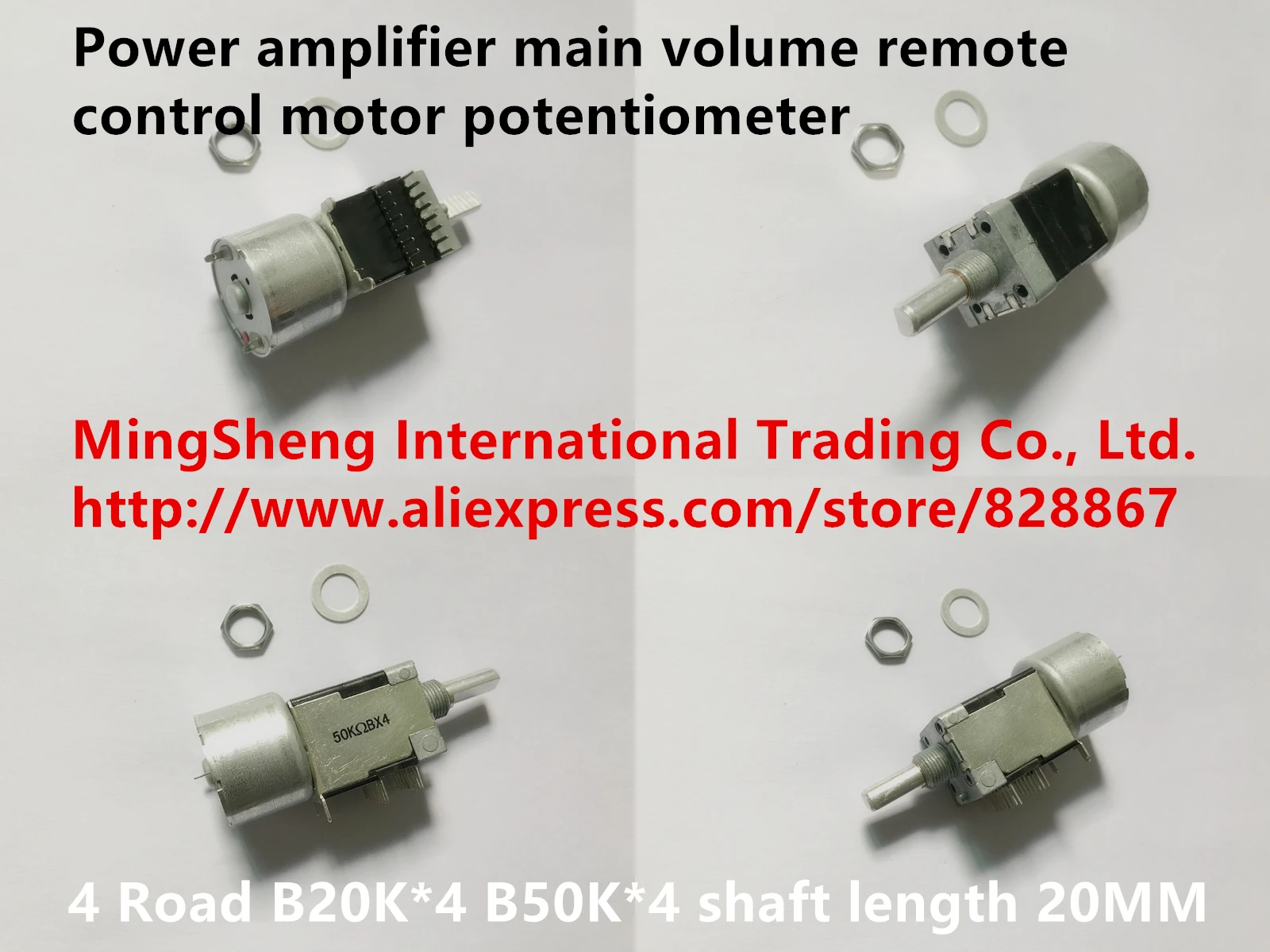 

Оригинальный новый 100% усилитель мощности, потенциометр двигателя с дистанционным управлением, 4 дороги B20K * 4 B50K * 4, длина вала 20 мм (ПЕРЕКЛЮЧАТЕЛЬ)