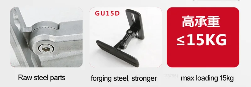 Suporte de som universal de aço inoxidável, pulseira giratória, 15kg, suporte de som para parede, dobrável, movimento total