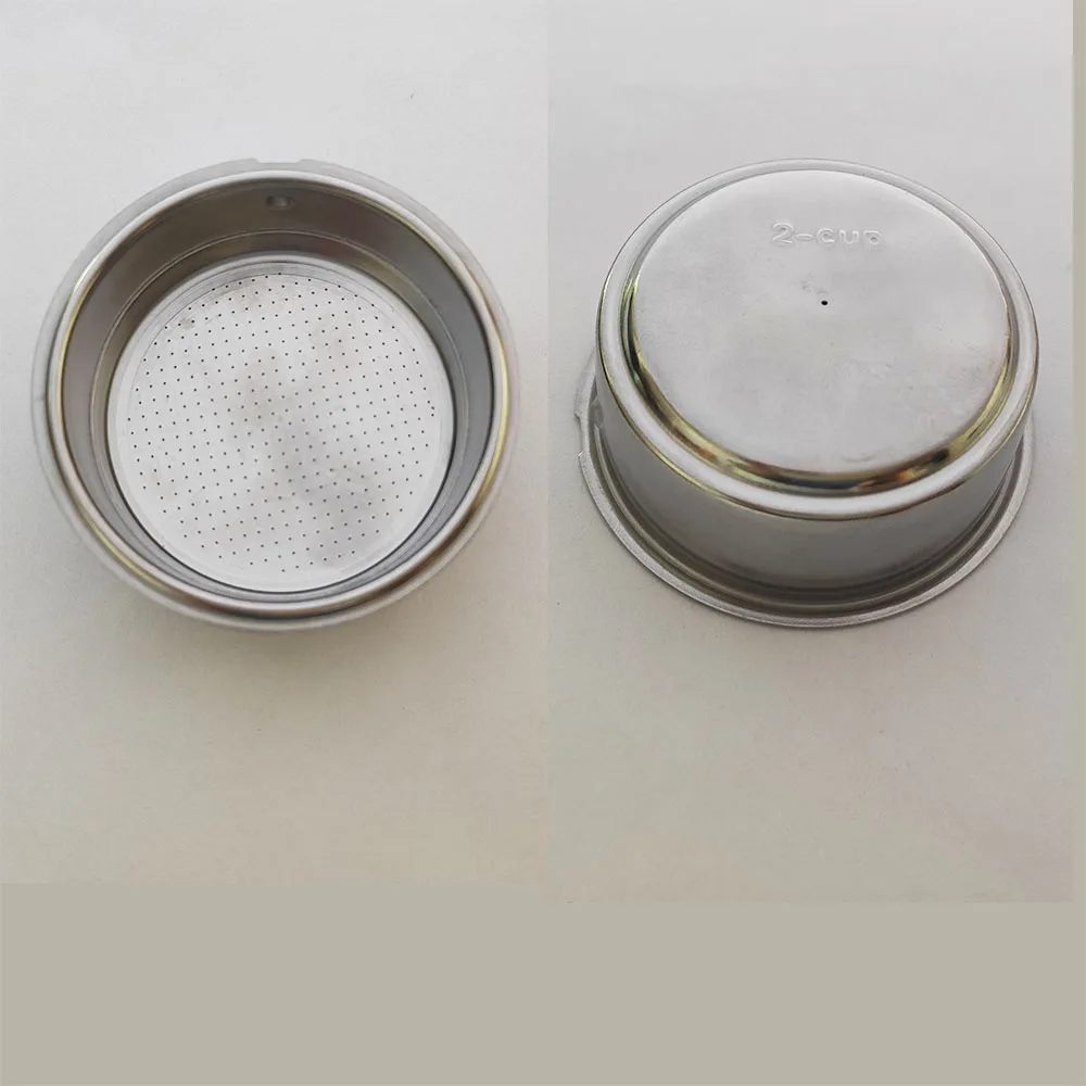 Cesta de filtro presurizado para cafetera doméstica, piezas de cafetera de doble taza, 51mm, 2 tazas