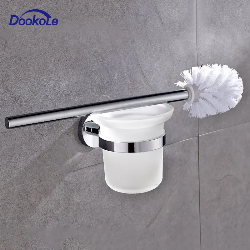 Toilet Bowl Brush Holder for Bathroom Wall Mounted Stainless Steel Rust Resistance Cleaning Tools