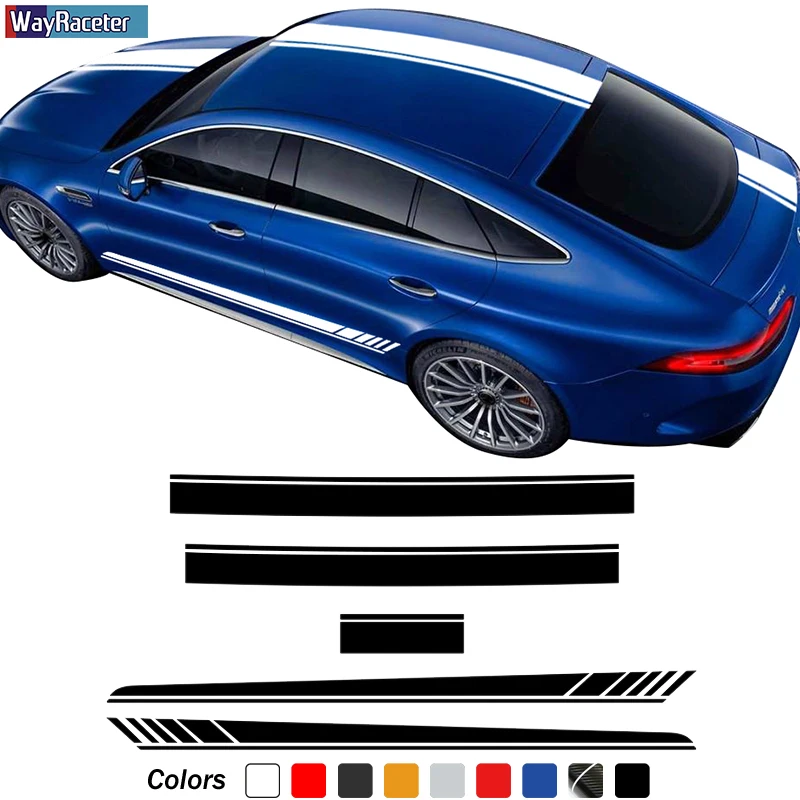 

Edition 1 Car Hood Decal Roof Rear Side Stripes Skirt Sticker For Mercedes Benz AMG GT S 4 Door X290 GT63 GT43 GT53 Accessories