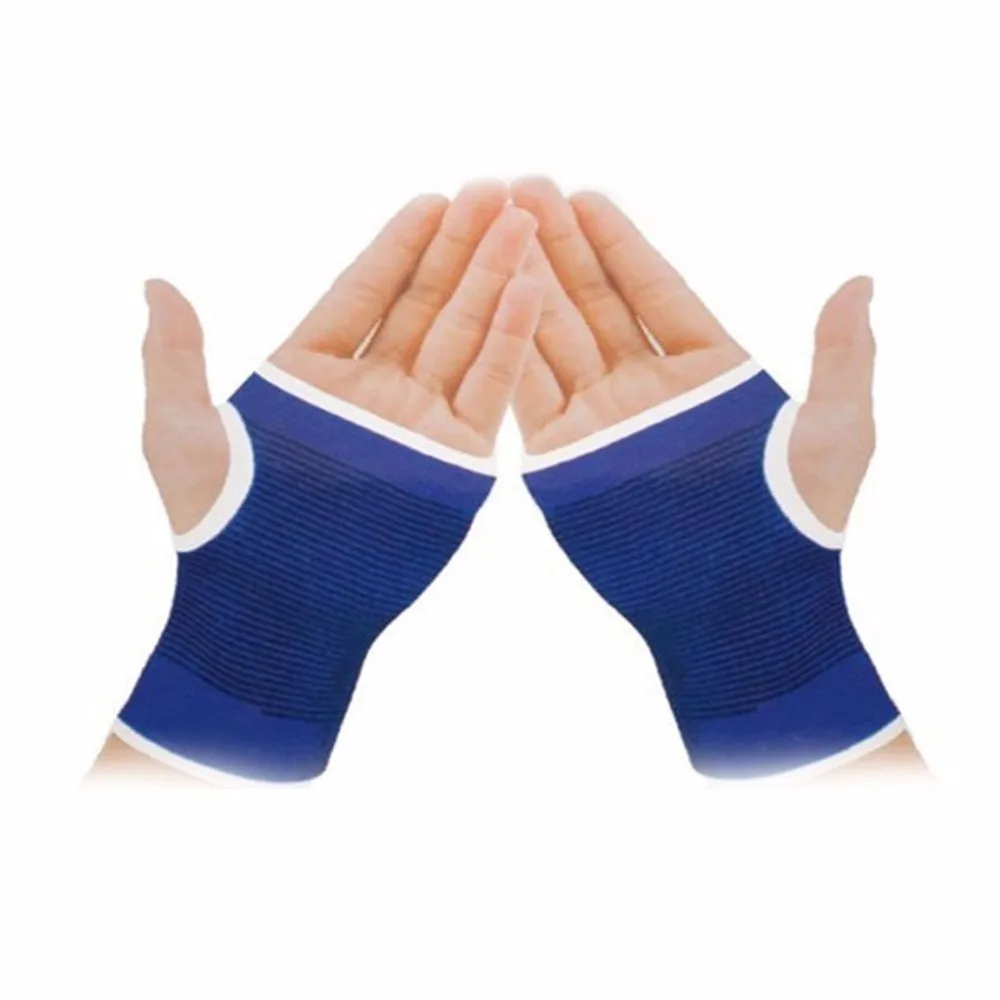 1Pair Elasticated Knee Blue Knee Pads Knee Support Brace Leg Arthritis Injury GYM Sleeve Elasticated Bandage Ankle Brace Support