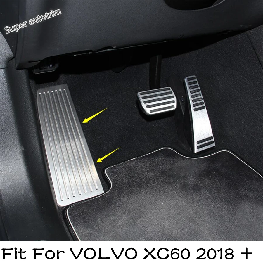 

Lapetus Left Foot Rest Footrest Pedal Pad Protection Cover Kit Accessories Interior For Volvo XC60 2018 - 2024 Stainless Steel