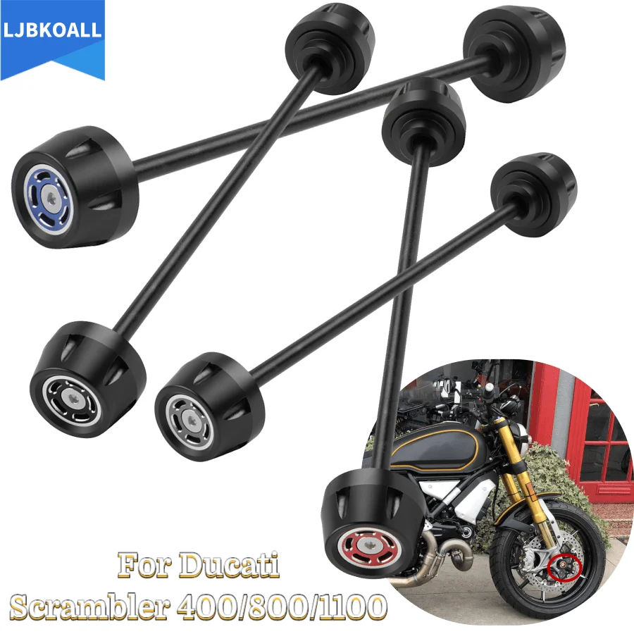 

Motorcycle Front Wheel Slider Axle Fork Crash Sliders Wheel Protector For Ducati Scrambler 400 800 1100 Accessories All Years