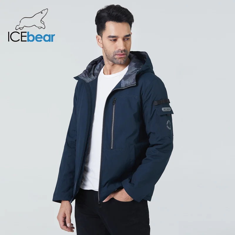 ICEbear 2022 Men\'s short jacket autumn stylish coat with a hood high-quality men\'s brand apparel MWC21601I