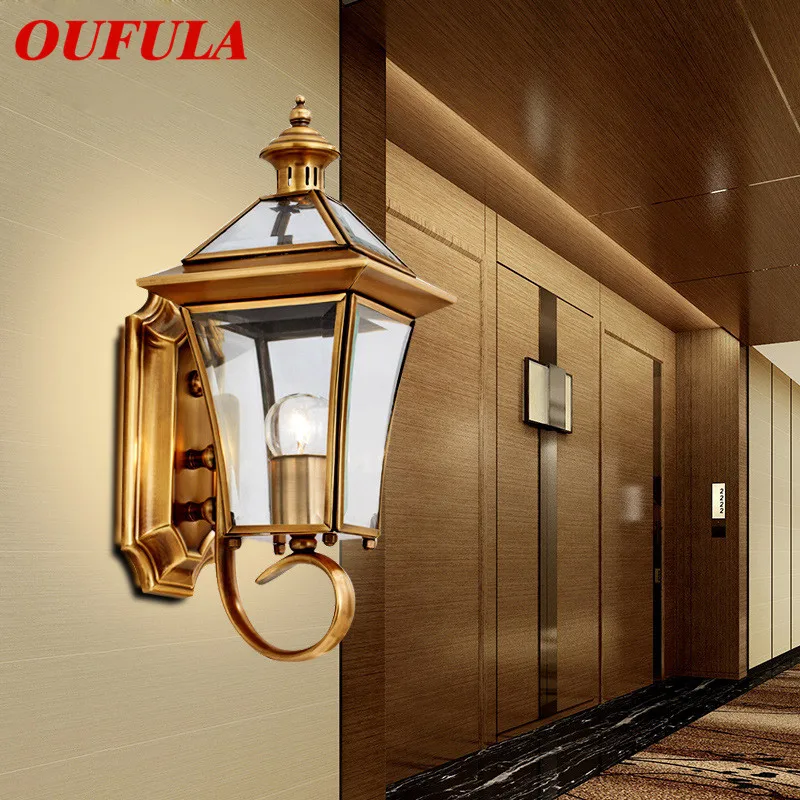 OUFULA Outdoor Wall Lamps Fixture LED Sconce Lights Waterproof Contemporary Creative Decorative For Foyer Balcony Courtyard