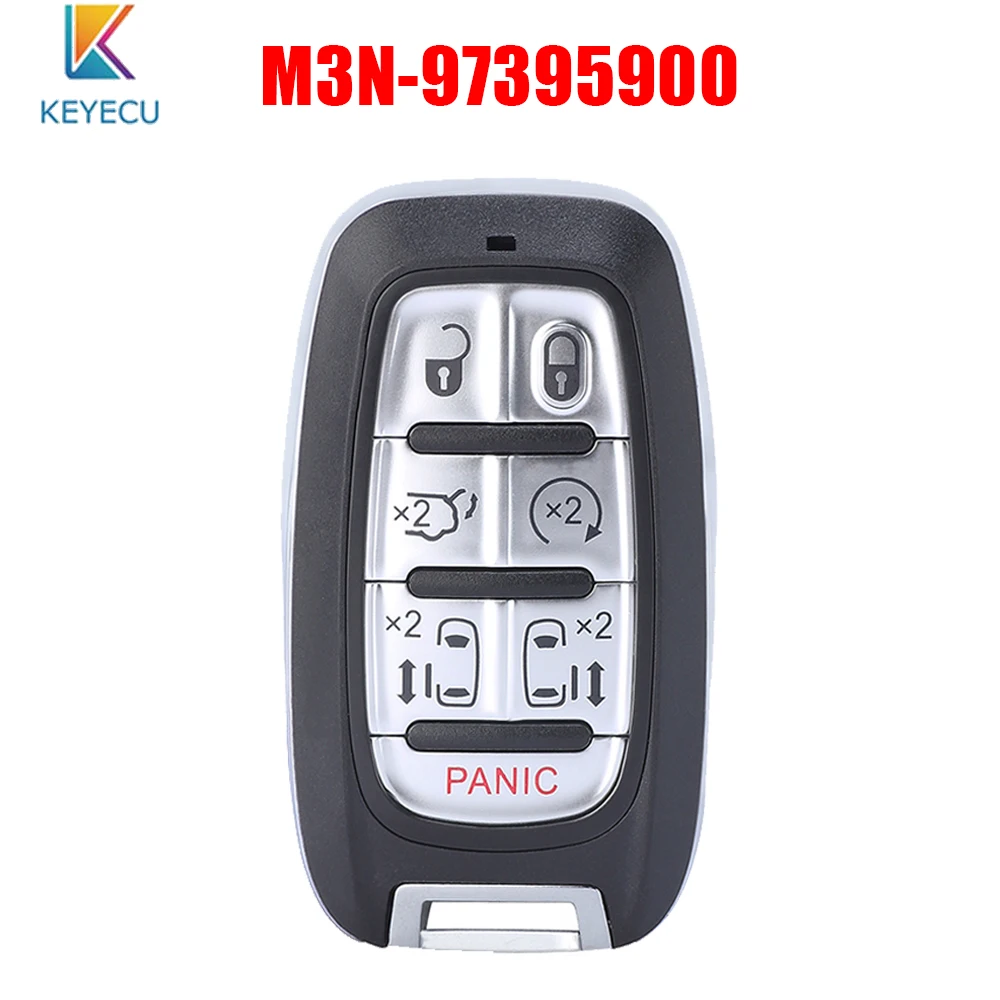 KEYECU Proximity Smart Remote Control Car Key for Chrysler Pacifica 2017-2020, 7 Buttons, 433MHz, M3N-97395900, 68217832AC