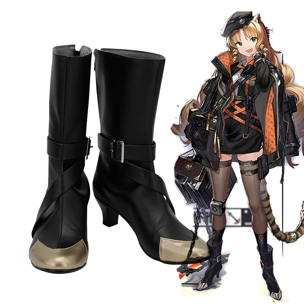 

Arknights Swire Cosplay Boots Black Shoes High Heel Custom Made