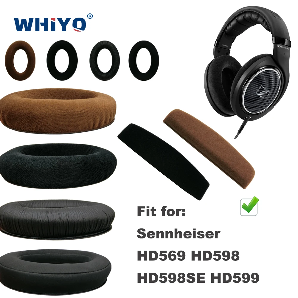 Replacement Ear Pads for Sennheiser HD569 HD598 HD598SE HD599 Headset Parts Leather Earmuff Earphone Sleeve Cover