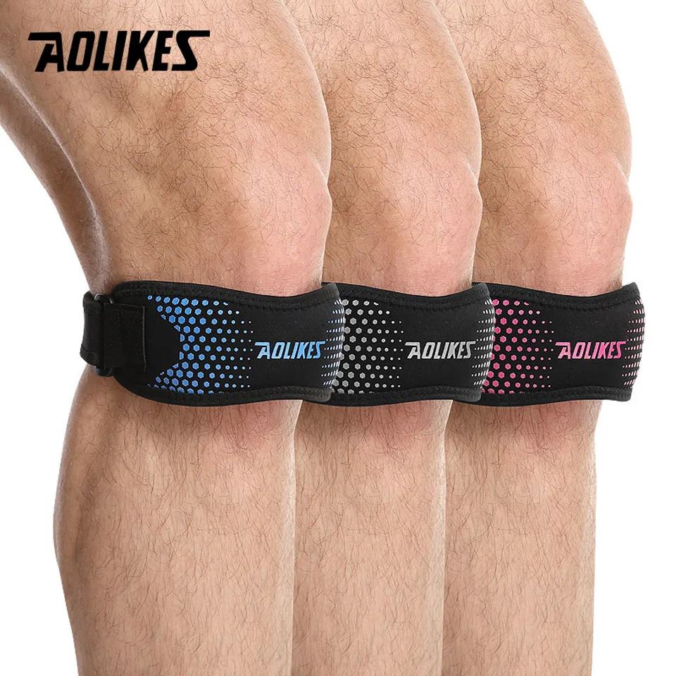 AOLIKES 1PCS Adjustable Patella Brace Strap Kneepads Knee Support Pad Protective Sports Gear Basketball Volleyball Protector