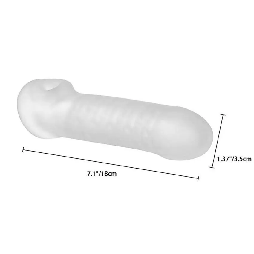 Penis Dildo Sleeve Extender Enlarger Sheath Reusable Condom Cock Extension Cover Sex Toys For Men Juguetes Sexulaes Sex Shop