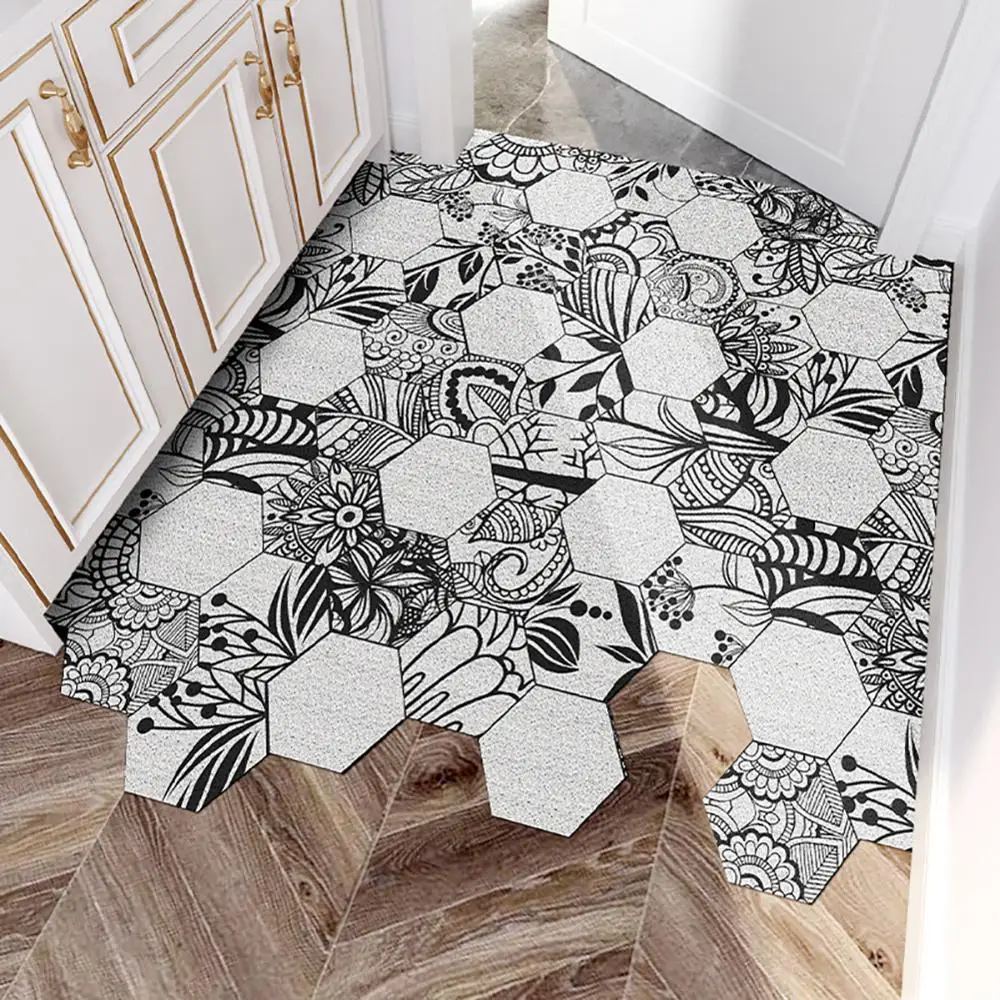 

Mat Living Room Bedroom Bathroom Mat Kitchen Hallway Doormat PVC Silk Loop Custom Can Be Cut Carpet Home Entrance Doormat Carpet