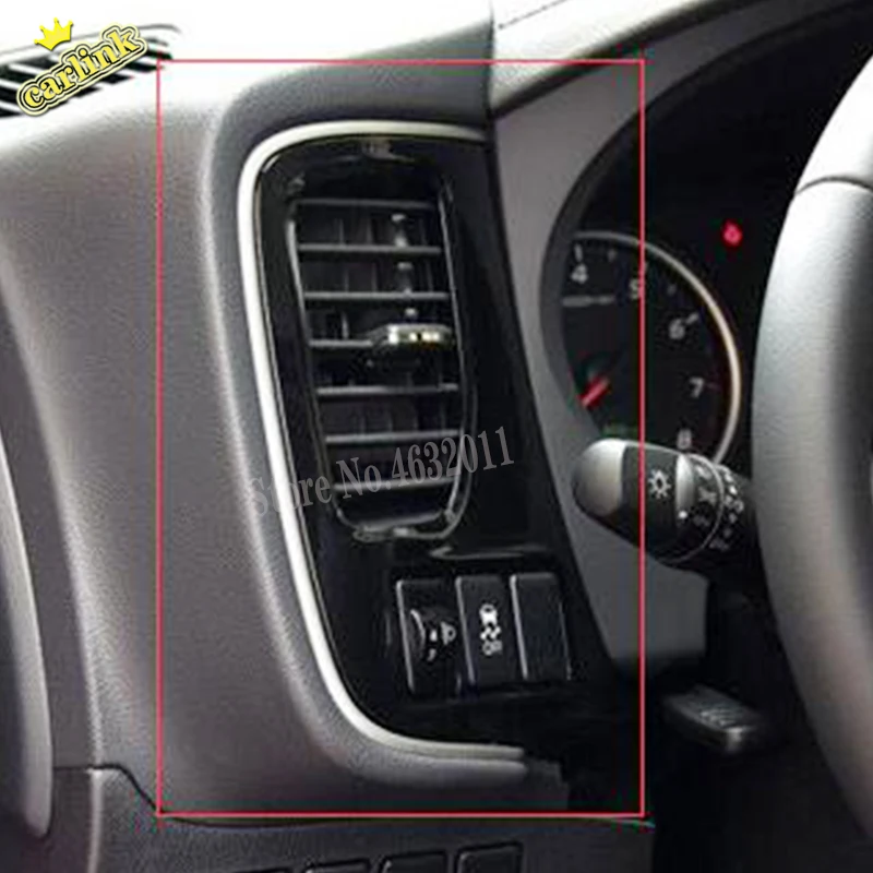 

For Mitsubishi Outlander Accessories 2015-2017 ABS Matte Car conditioner left air Outlet decoration Cover Trim car styling 1pcs