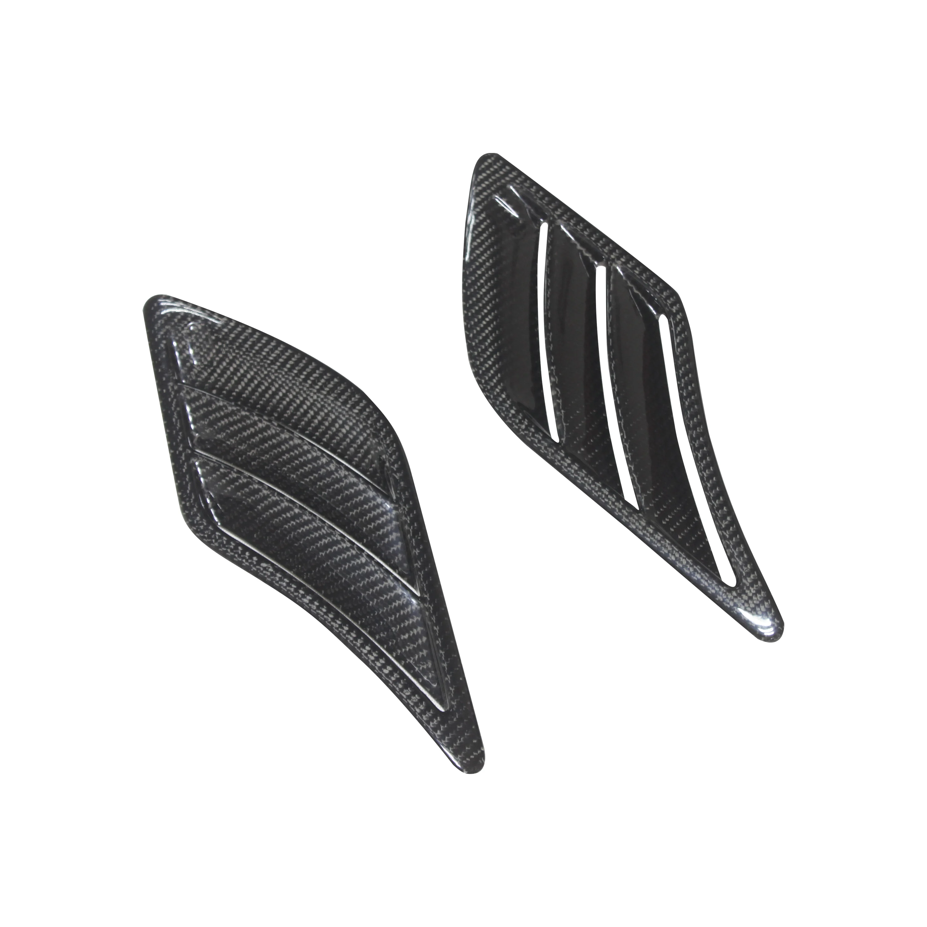 2PCS LHD RHD Car Styling Real Carbon Fiber Side Fender Fin Vent Trim Cover Stiker For Audi A5 B8 2005-2009 Exterior Moulding