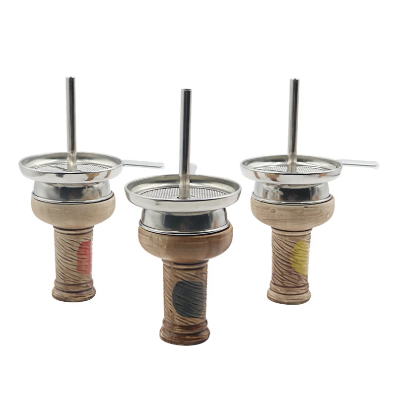 

Frosted Ceramics Hookah Bowl Metal With Shisha Charcoal Holder Chicha Shisha Narguile Accessories
