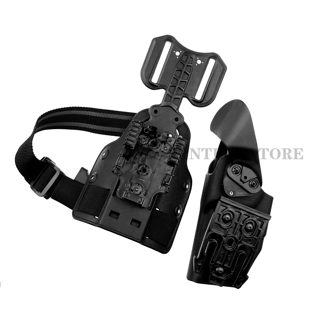 Tactical Drop Flex Adapter with Leg Shroud Assembly QLS 19 and QLS 22 Polymer for Leg Gun Holster