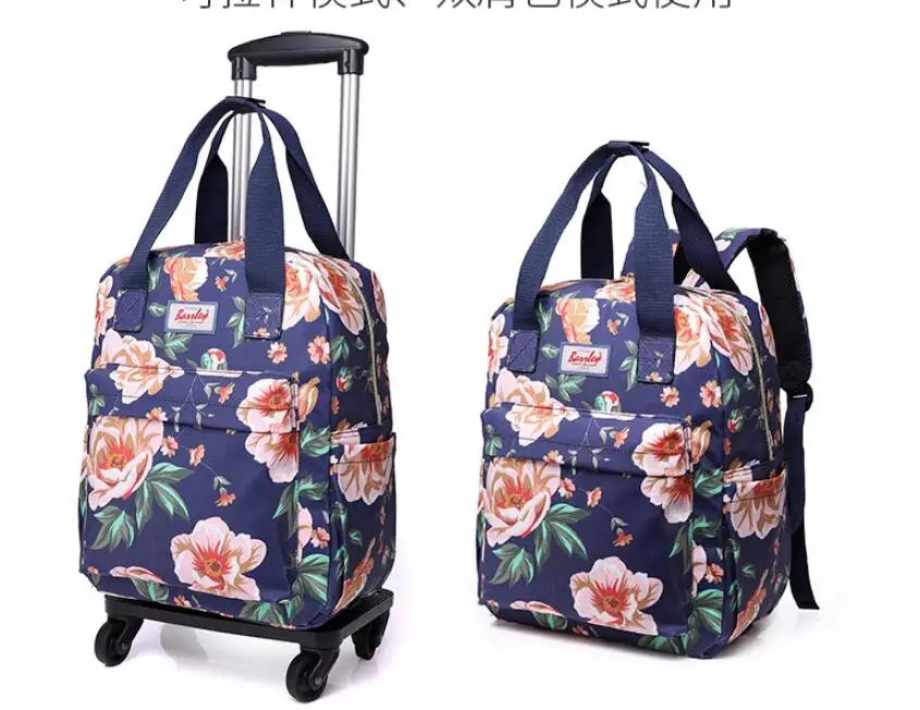 Women Carry On Rolling Luggage Backpack for Women Wheeled Backpack Travel Trolley Bags on wheels Trolley Suitcase wheeled Bags