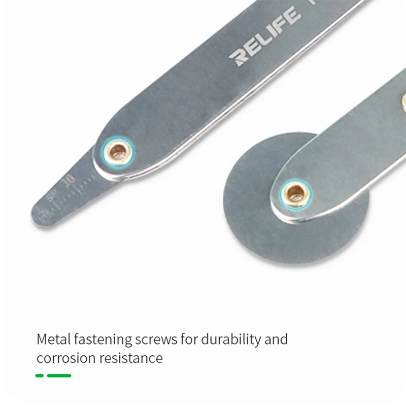 RELIFE RL-060 Pembongkaran Set Ultra tipis Ketebalan 1.0mm Metrik Feeler Range Finder untuk Ponsel Pintar Edge Menghapus