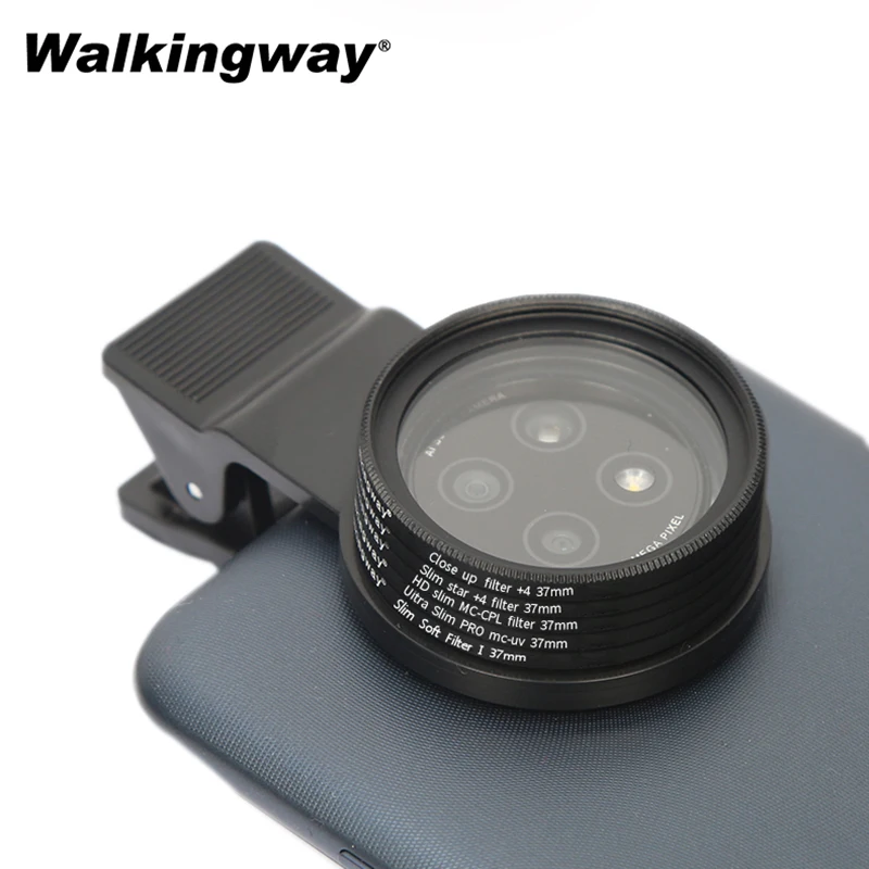 37mm 52mm Phone Lens Filter for Smartphone Adjustable ND2-400 CPL MCUV/Star/Soft Focus/Close Up Filter With Clip