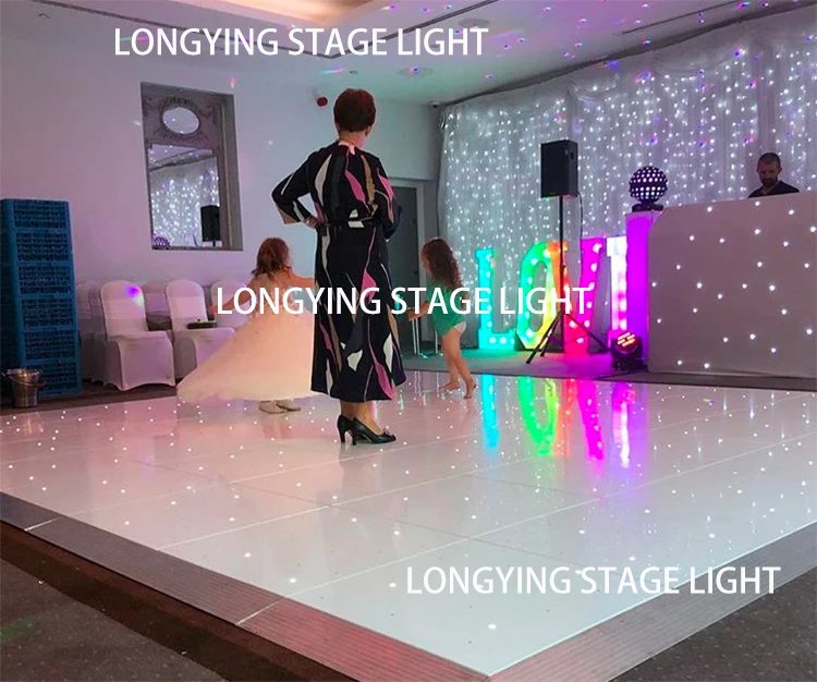 2ft * 2ft LED Startile Dance Floor Wedding Disco Design Professional Led Star Dancing Panels Wireless Connect