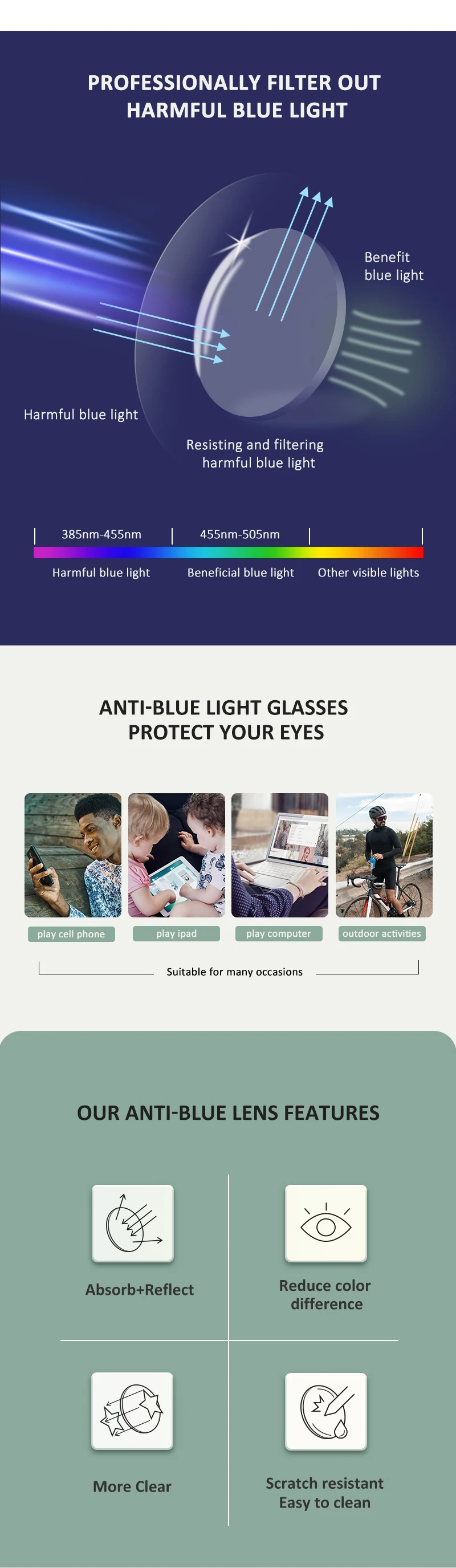ZENOTTIC Anti Blau Licht Blockieren Gläser Männer Frauen Hexagon Computer Gaming Brille Rahmen Oversize Optische Myopie Brillen – Detail 13