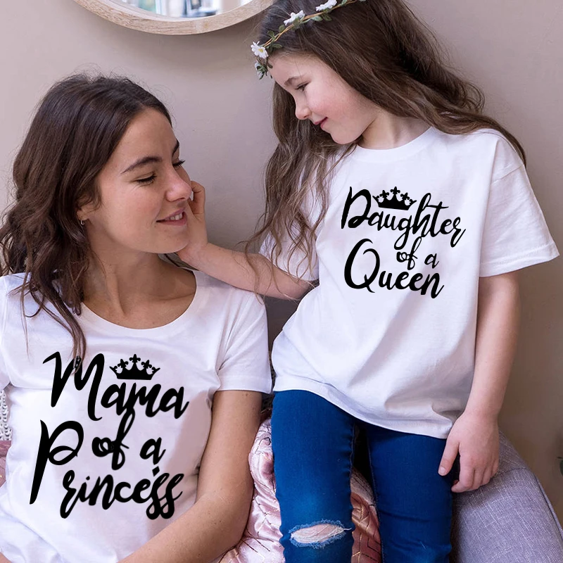 Family matching tshirt mama and  baby Parent-child t  Cotton T-shirt fashion clothes mommy and daughter matching clothes