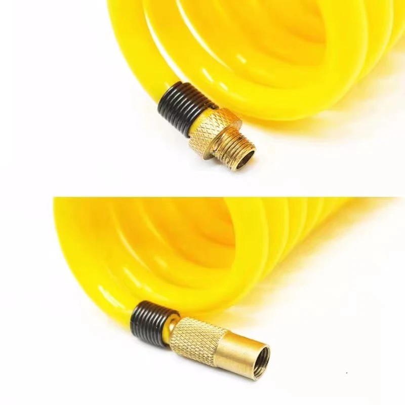 Car air pump 2.5m extension pipe telescopic threaded metal interface lengthened auto parts PU pipe