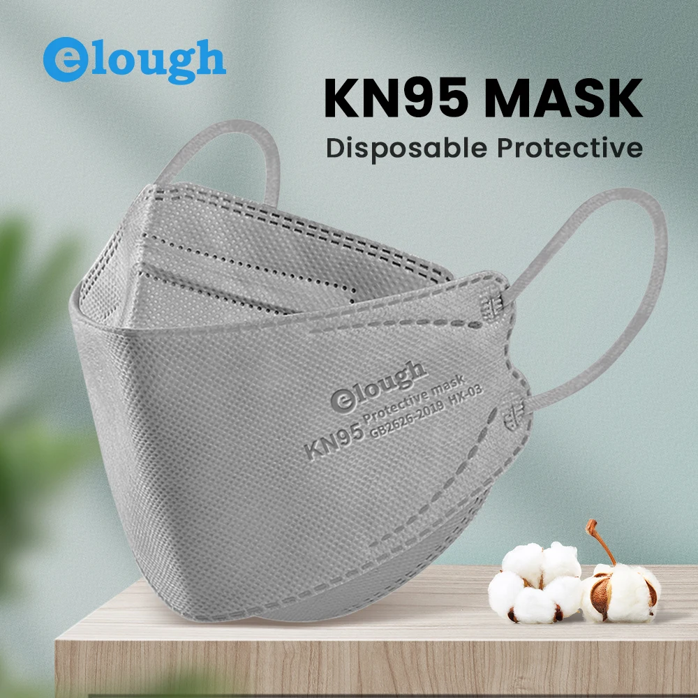 

Elough 10-100 PCS Grey kn95 mascarillas certificadas ffp2 mascarillas fpp2 homologadas respiratory ffp2 mascara maske ffp2mask