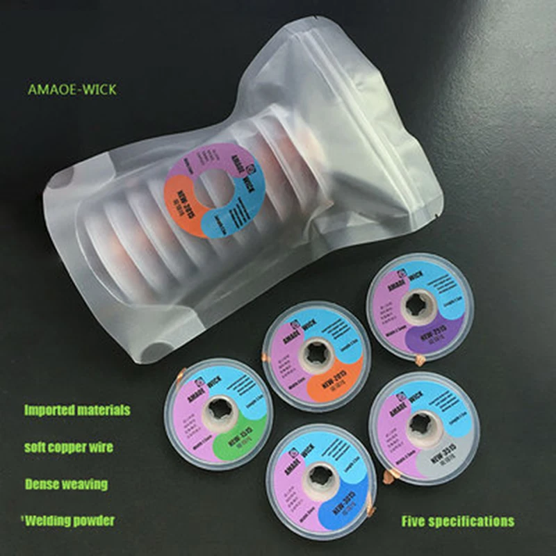 

AMAOE WICK NEW-1515 2015 2515 3015 3515/Suction Tin Tape/Thin Soft Wire Intensive Weaving BGA Solder Repair Tin sucking Tool