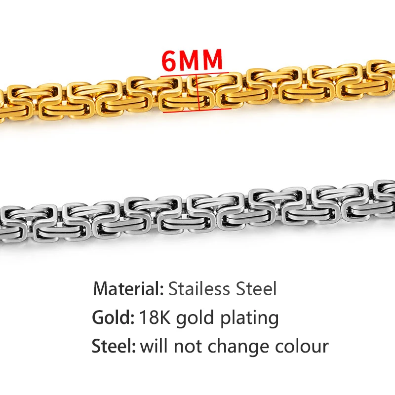 Gold Stainless Steel Emperor Chain For Jewelry Making Accessories Big Heavy Chunky Necklace DIY Bracelet Handmade Supplies Craft